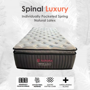 Aurora - Spinal Luxury 13 inches Pocketed Spring Mattress with Coolmax