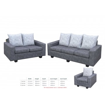 (Clearance)2  Seater Fabric Sofa FSF1111 -Available in PL 017 Colors