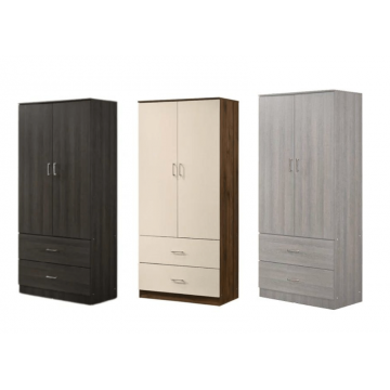 Cambry 2-Door Wardrobe C (Available in 3 Colors)